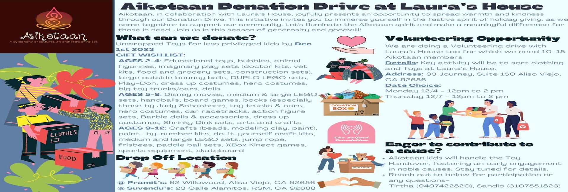 Aikotaan - Toys & Blankets Drive