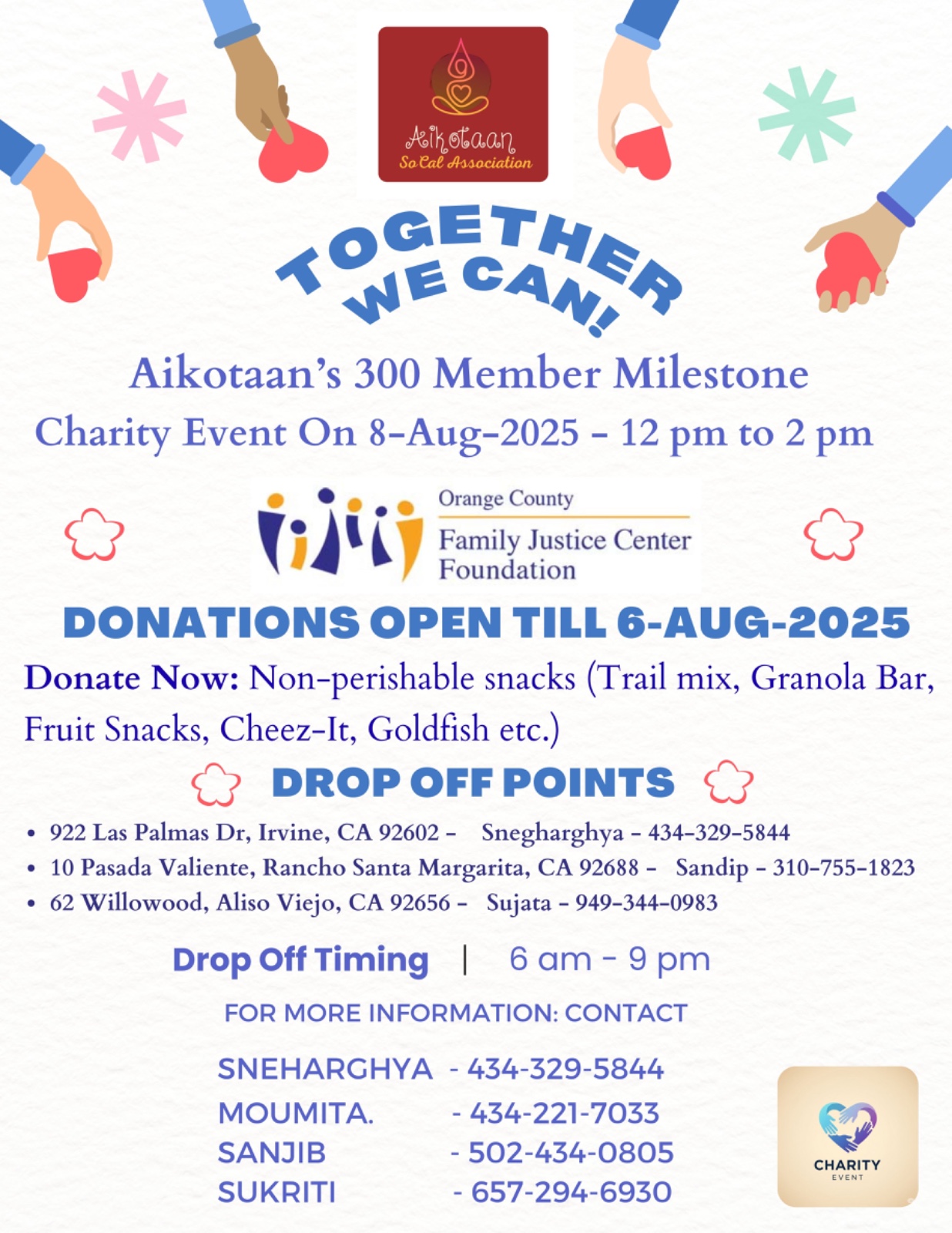 Charity and Donation - 8 August 2025